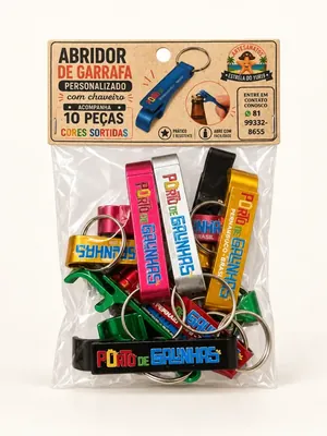 Kit Chaveiro abridor de garrafa